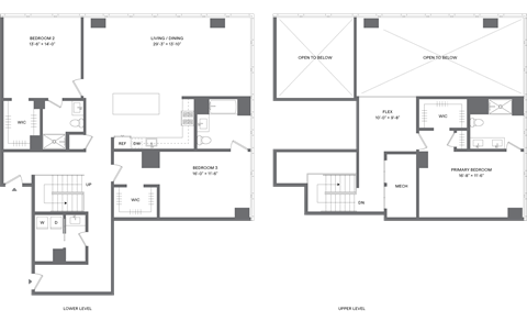 Floor plan for 3 beds, 3 baths, 2113 sqft